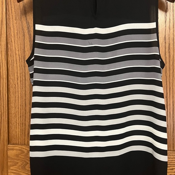 Elle Black and White Striped Blouse - Picture 1 of 3